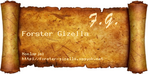 Forster Gizella névjegykártya